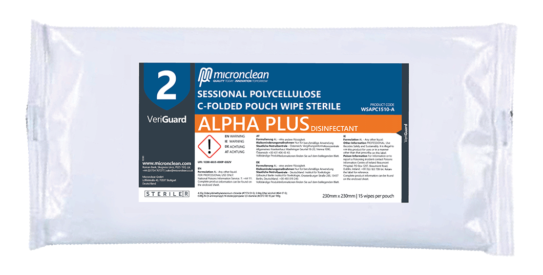 VeriGuard 2 - Alpha Plus Polycellulose C-gefaltetes Beuteltuch - steril [EU]