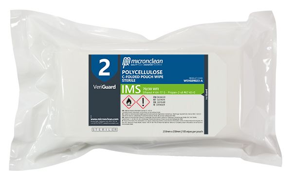 VeriGuard 2 - IMS Polycellulose C-gefaltetes Beutelwischtuch - steril