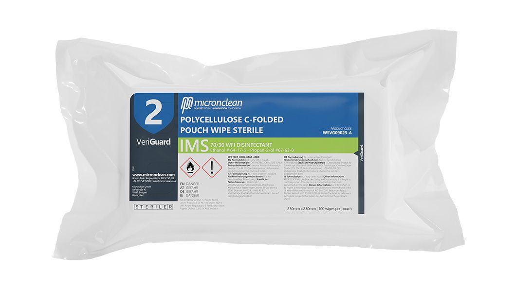 VeriGuard 2 - IMS Polycellulose C-gefaltetes Beuteltuch - steril [EU]