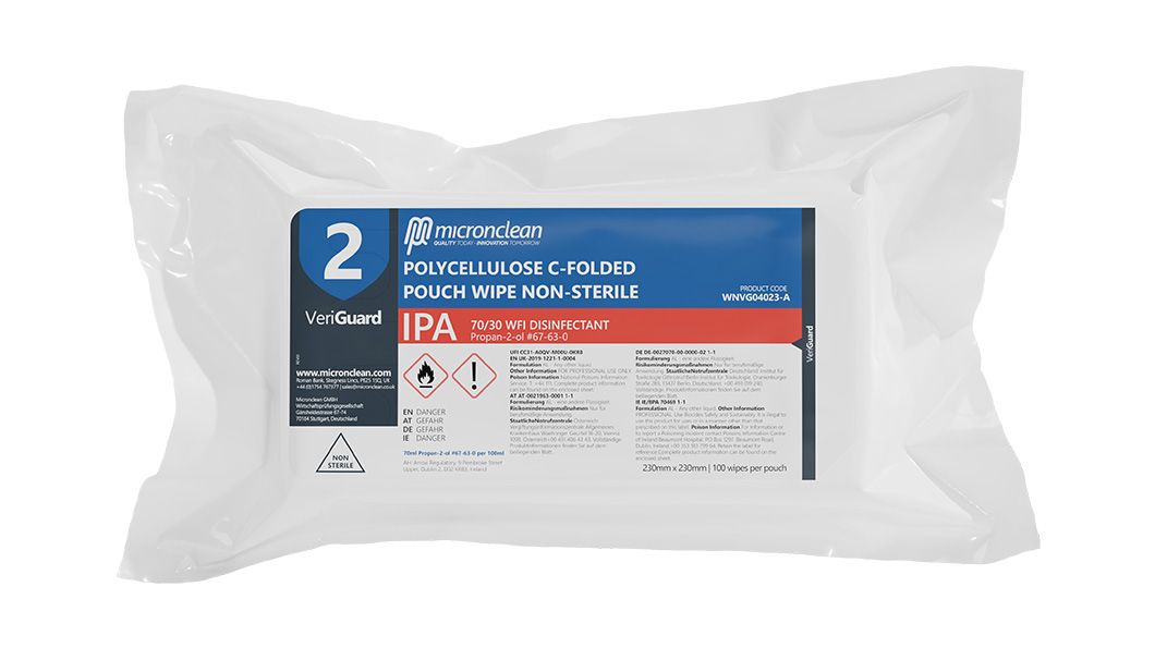 VeriGuard 2 - IPA Polycellulose C-Falten-Beutelwischtuch - unsteril [EU]