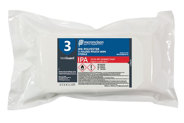 VeriGuard 3 - IPA Polyester V-förmig gefaltetes Taschentuch - steril