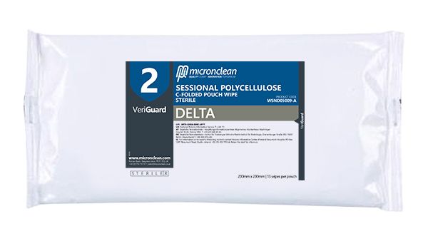 VeriGuard 2 - Delta Polycellulose C-Falten-Beutel Wischtücher - steril