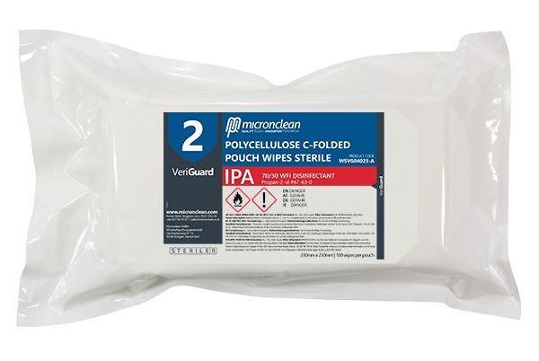 VeriGuard 2 - IPA Polycellulose C-Falten-Beutel Wischtücher - steril [EU]